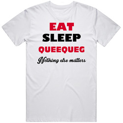 Eat Sleep Queequeg Favorite Novel Character Fan Mens Soft Cotton Tee T Shirt