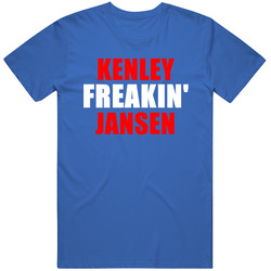 Kenley Jansen Freakin Baseball Los Angeles Sports California Mens Soft Cotton Tee T Shirt