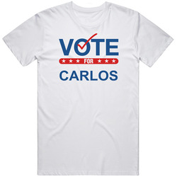 Vote For Election School Work Politics Carlos Mens Soft Cotton Tee T Shirt
