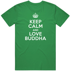 Buddha Keep Calm And Love Parody Custom Name Mens Soft Cotton Tee T Shirt