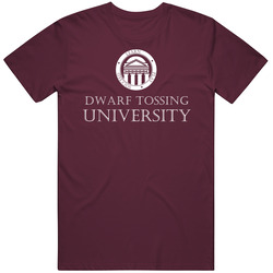 Dwarf Tossing University Athletic Academic Logo Mens Soft Cotton Tee T Shirt