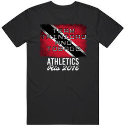 Trinidad And Tobago Athletics Rio 2016 Olympic Team Flag Mens Soft Cotton Tee T Shirt