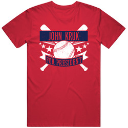 John Kruk For President Philadelphia Baseball Player Funny Mens Soft Cotton Tee T Shirt