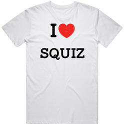 I Love Heart Squiz First Name Worn Look Mens Soft Cotton Tee T Shirt
