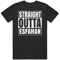 Straight Outta Esfahan Iran Compton Parody Grunge City Mens Soft Cotton Tee T Shirt