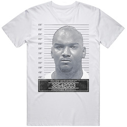 Jamarcus Russell Famous Sports Star Mugshot Police Department Mens Soft Cotton Tee T Shirt