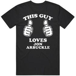 This Guy Loves Jon Arbuckle Garfield Goes To Disobedience School Cool Favorite Book Character Fan Mens Soft Cotton Tee T Shirt