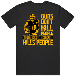 Guns Dont Kill Diontae Johnson Kills People Pittsburgh Football Mens Soft Cotton Tee T Shirt