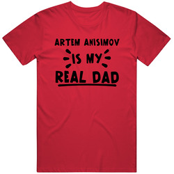 Artem Anisimov Chicago Is My Real Dad Hockey Sports Athlete Mens Soft Cotton Tee T Shirt