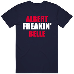 Albert Belle Cleveland Baseball Sports Freakin Mens Soft Cotton Tee T Shirt
