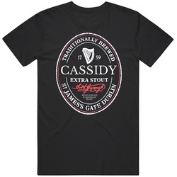 Cassidy Irish Beer Label St Patricks Day Guinness Parody Grunge Mens Soft Cotton Tee T Shirt