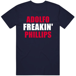 Adolfo Phillips Cleveland Baseball Sports Freakin Mens Soft Cotton Tee T Shirt