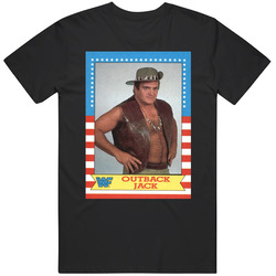 Outback Jack 1987 Wwf Topps Wrestling Cards Mens Soft Cotton Tee T Shirt