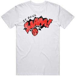 St Paul Slam Retro American Basketball Mens Soft Cotton Tee T Shirt