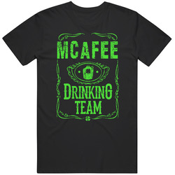 Mcafee Irish Drinking Team Whiskey Beer Custom Last Name St Patricks Day Mens Soft Cotton Tee T Shirt