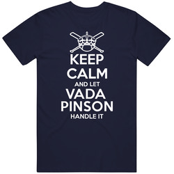 Keep Calm And Let Vada Pinson Handle It Cleveland Baseball Player Cool Fan Mens Soft Cotton Tee T Shirt