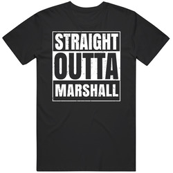 Marshall Wv University College Straight Outta Graduation Parody Fan Mens Soft Cotton Tee T Shirt