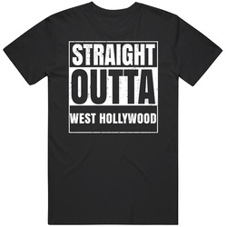 Straight Outta West Hollywood California City Compton Parody Grunge Mens Soft Cotton Tee T Shirt