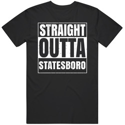 Straight Outta Statesboro Georgia City Compton Parody Grunge Mens Soft Cotton Tee T Shirt