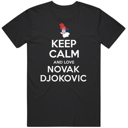 Keep Calm And Love Novak Djokovic Serbia Tennis Olympics Mens Soft Cotton Tee T Shirt