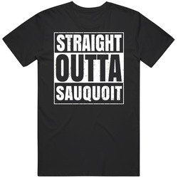 Straight Outta Sauquoit New York City Compton Parody Grunge Mens Soft Cotton Tee T Shirt