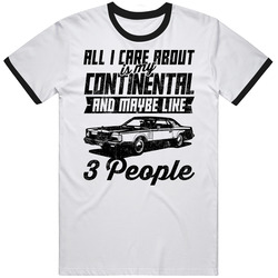 Lincoln Continental All I Care About Is Maybe 3 People Worn Look Mens Soft Cotton Tee T Shirt