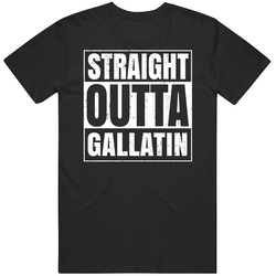 Straight Outta Gallatin Tennessee City Compton Parody Grunge Mens Soft Cotton Tee T Shirt
