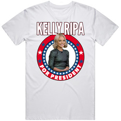 Kelly Ripa For President Talk Show Host Celeb Fan Election Mens Soft Cotton Tee T Shirt