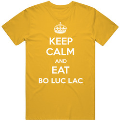 Keep Calm And Eat Bo Luc Lac Food Parody Mens Soft Cotton Tee T Shirt
