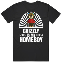 Grizzly Is My Homeboy Animal Crossing New Horizons Character Video Game Fan Mens Soft Cotton Tee T Shirt