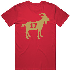 Emmanuel Sanders Jersey Number 17 Goat Greatest Of All Time Kc Kansas City Football Player Mens Soft Cotton Tee T Shirt