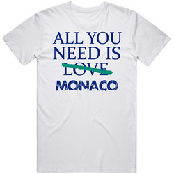 All You Need Is Monaco  Alcohol Mens Soft Cotton Tee T Shirt