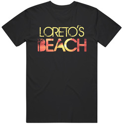 Loreto's Beach Personalized Name Cool Party Mens Soft Cotton Tee T Shirt