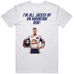 Talladega Nights Ricky Bobby I'm All Jacked Up On Mountain Dew! Quote Mens Soft Cotton Tee T Shirt