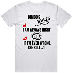 Bimbo Rules Name Funny Mens Soft Cotton Tee T Shirt