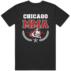 Chicago Mma Fight Mens Soft Cotton Tee T Shirt
