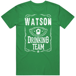 Watson Irish Drinking Team Whiskey Beer Custom Name St Patricks Day Mens Soft Cotton Tee T Shirt