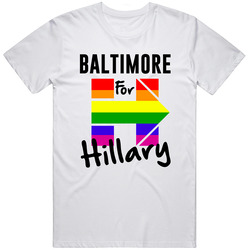 Baltimore For Hillary Clinton Presidential Election Lgbt Support Mens Soft Cotton Tee T Shirt