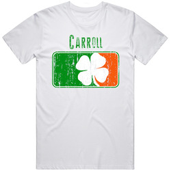 Carroll Distressed St Patricks Day Last Name Mens Soft Cotton Tee T Shirt
