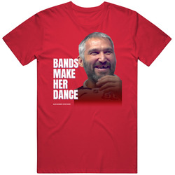 Alex Ovechkin Bands Make Her Dance Mens Soft Cotton Tee T Shirt