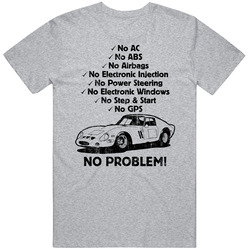 1962 1964 Ferrari 250 Gto No Problem Vintage Car Mens Soft Cotton Tee T Shirt