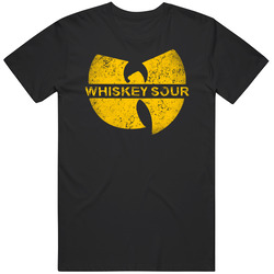 Whiskey Sour W Word Cool Wutang Logo Parody Mens Soft Cotton Tee T Shirt