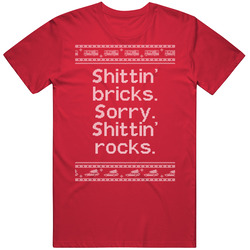 Shittin Rocks National Lampoons Christmas Vacation Quote Clark Knit Mens Soft Cotton Tee T Shirt