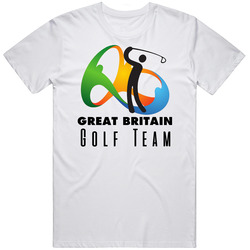 Great Britain Golf Team Rio 2016 Olympic Event Logo Mens Soft Cotton Tee T Shirt