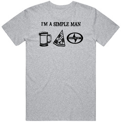 Scion Simple Man Beer Pizza Car Logo Driving Fan Mens Soft Cotton Tee T Shirt