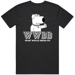 Brian Griffin Wwbd What Would Brian Do Family Guy Favorite Character Tv Show Fan Mens Soft Cotton Tee T Shirt