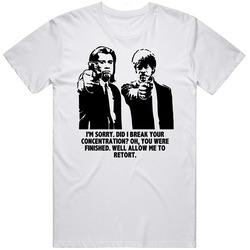 Allow Me To Retort Vincent And Jules Pulp Fiction Movie Quotes Mens Soft Cotton Tee T Shirt