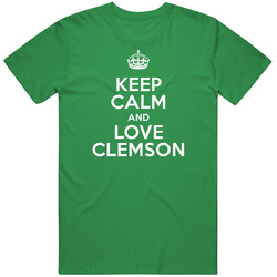 Clemson Keep Calm And Love Parody Custom Name Mens Soft Cotton Tee T Shirt