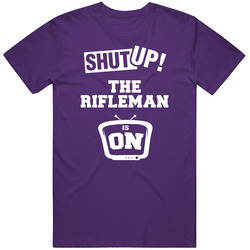 Shut Up The Rifleman Is On Tv Show Mens Soft Cotton Tee T Shirt