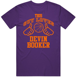 Devin Booker This Guy Loves Heart Phoenix Basketball Mens Soft Cotton Tee T Shirt